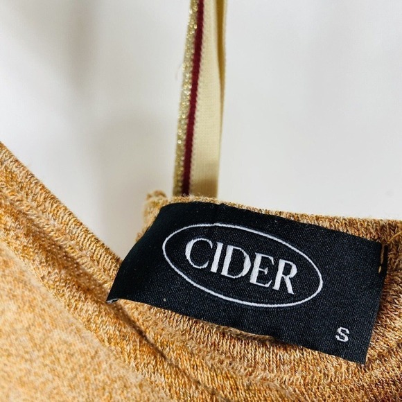 Cider Size Small Lace Up Back Knit Midi Dress Orange Heather - Picture 6 of 6